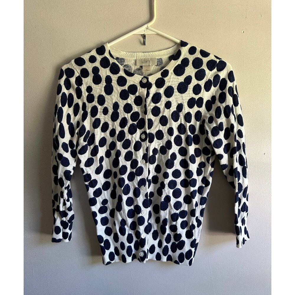 Ann Taylor LOFT Polka-dot cardigan